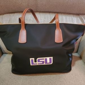 Dooney & Burke Black Nylon LSU zipper tote bag